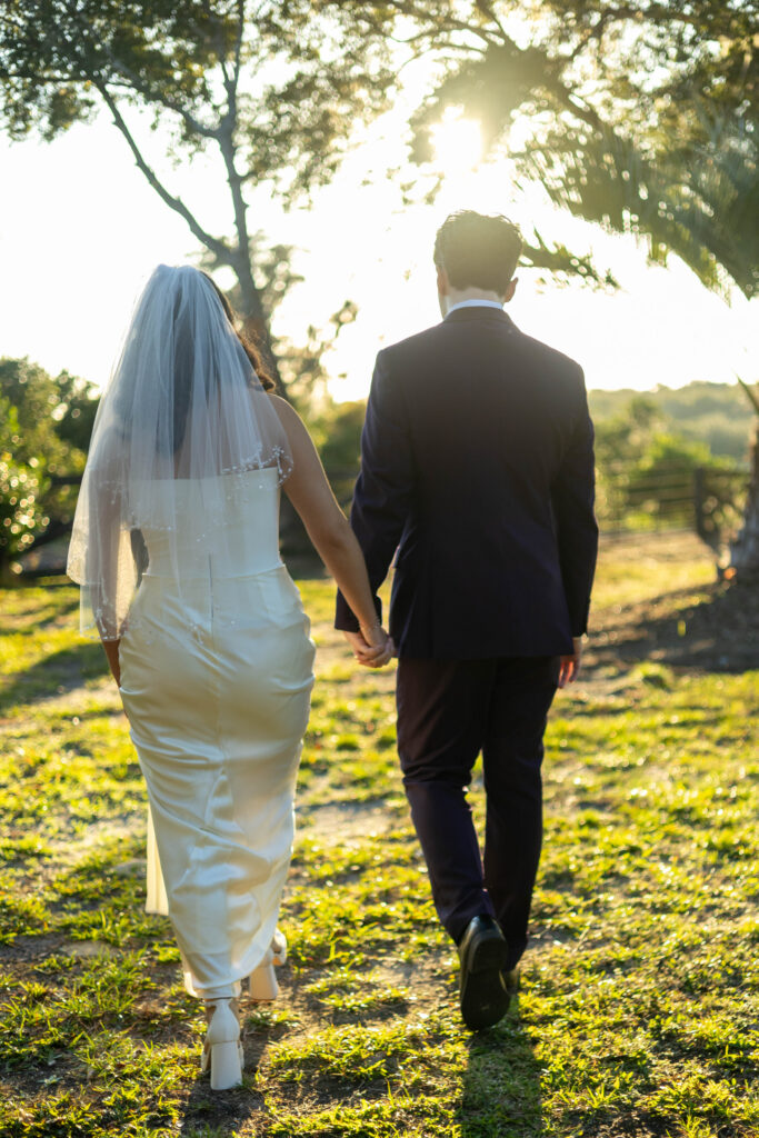 Golden hour wedding photoshoot