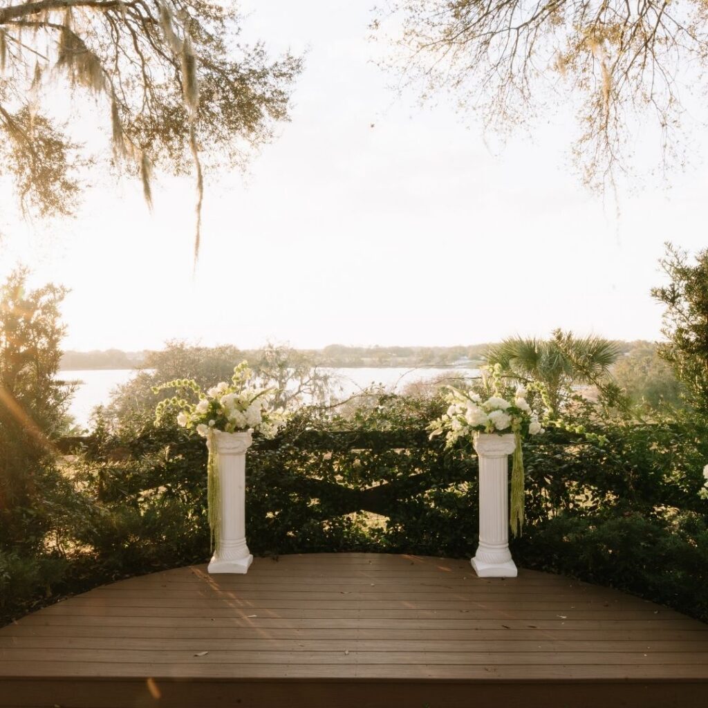 wedding sunset view